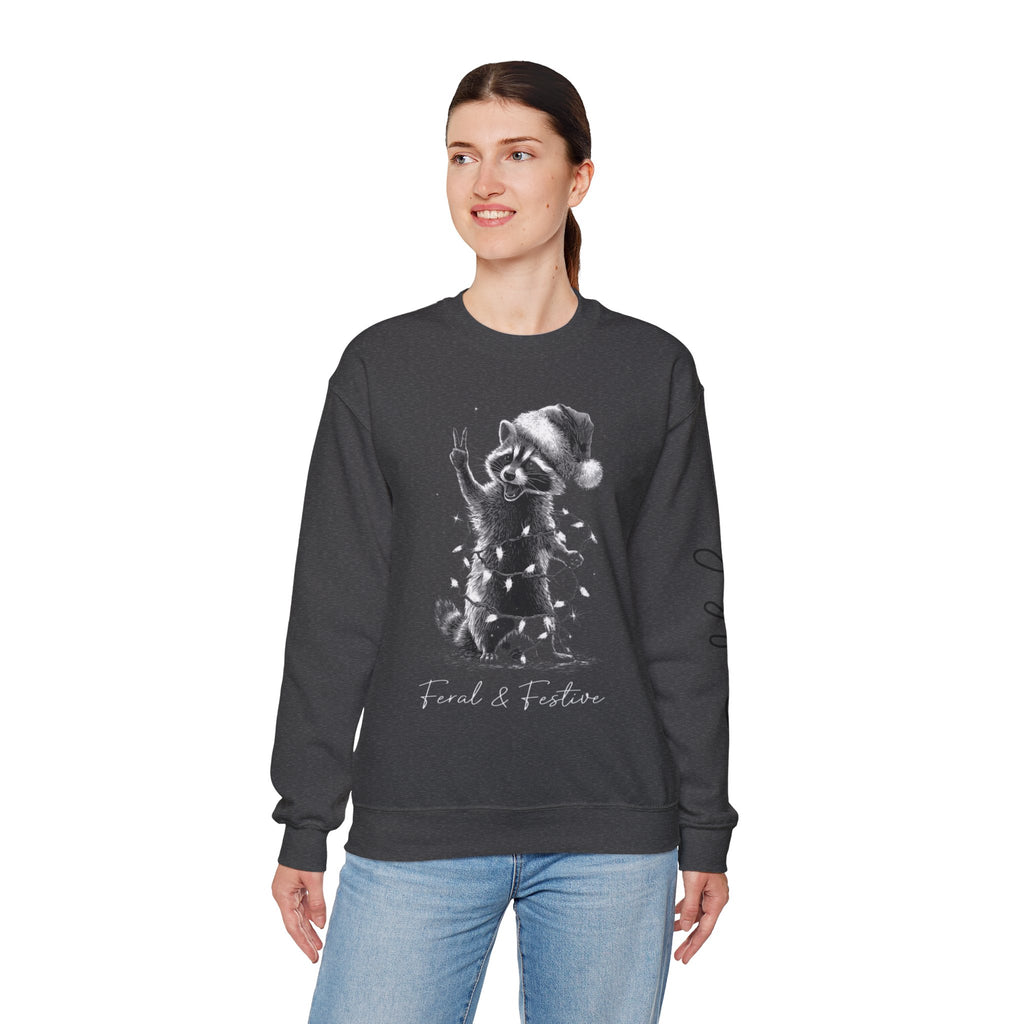 Holiday Raccoon Crewneck Sweatshirt Christmas Tshirts and sweaters,
