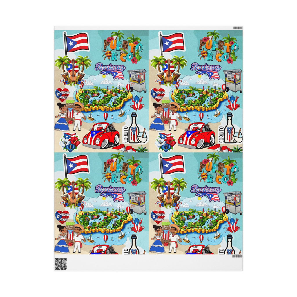 Puerto Rico Wrapping Paper – Cultural Gift Wrap | Boricua Heritage Design | Holiday & Celebration Gift Packaging