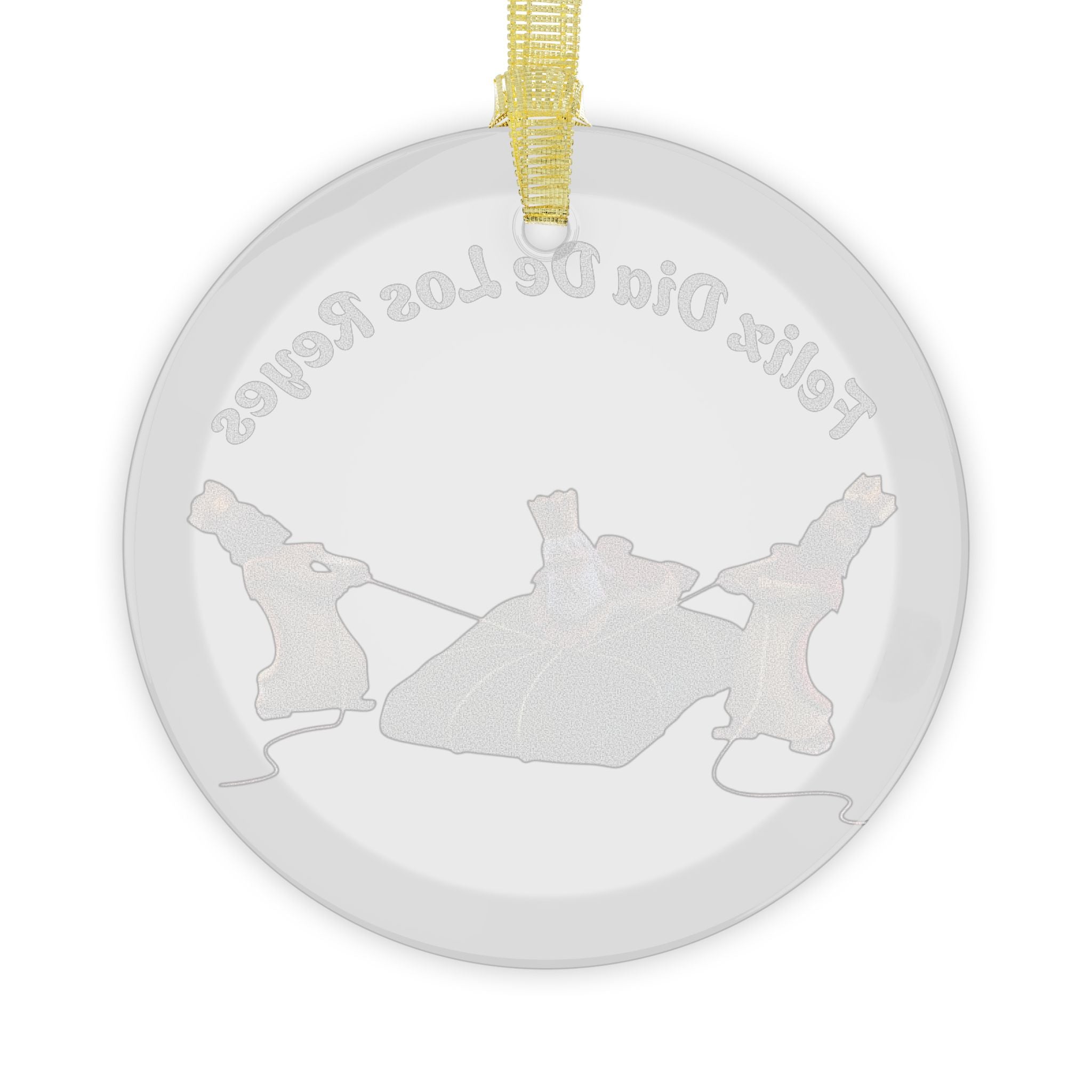 Boricua holiday keepsake Tres Reyes Magos ornament Glass Ornaments