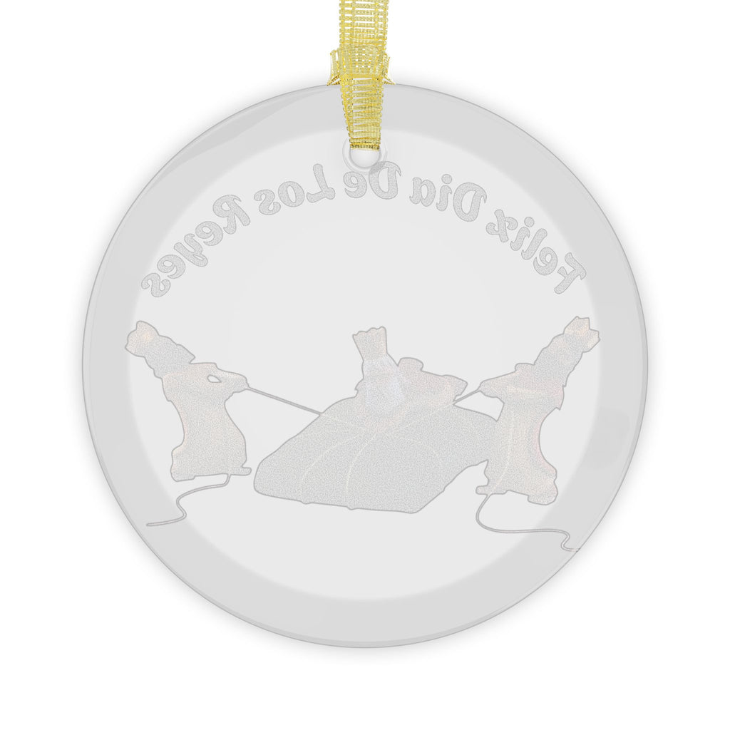Boricua holiday keepsake Tres Reyes Magos ornament Glass Ornaments