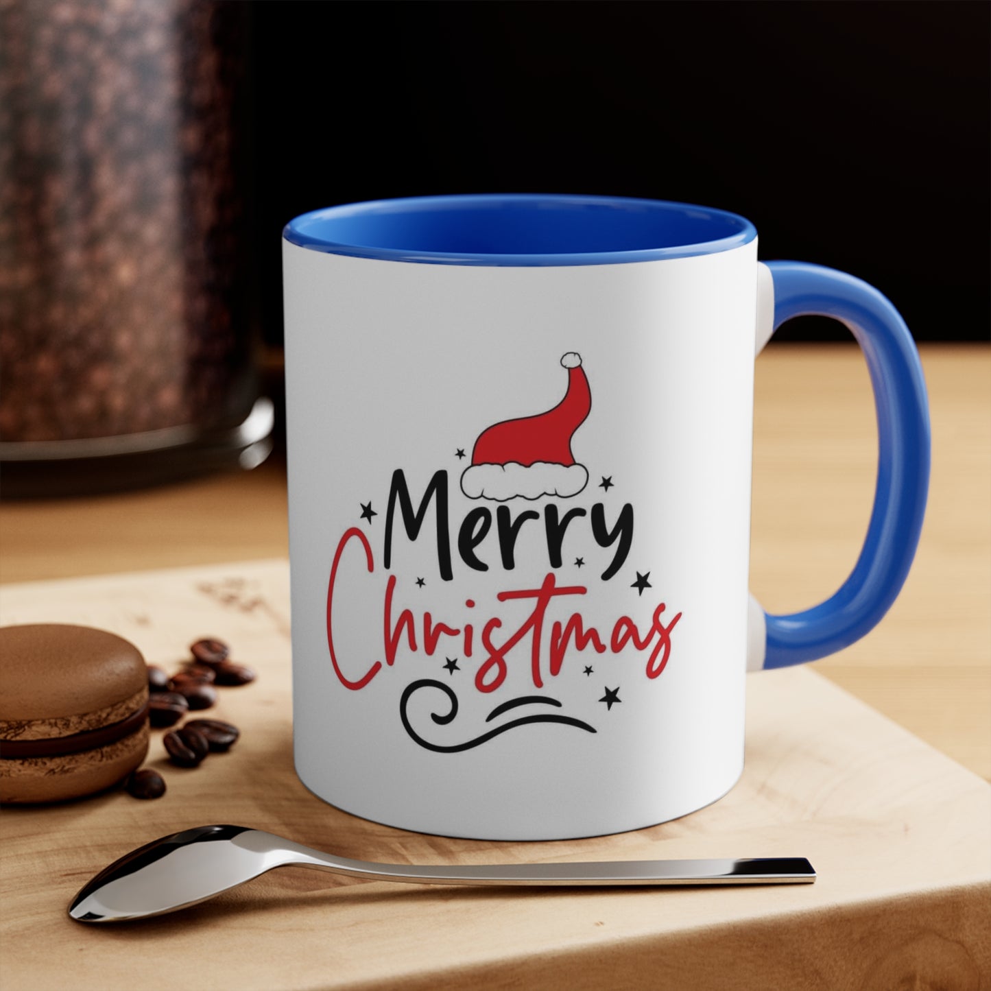 Merry Christmas Accent Mug - Festive Holiday Coffee Cup