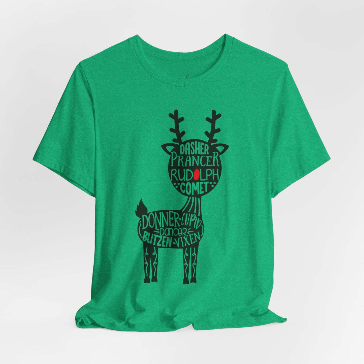 Christmas Reindeer Graphic Tee - Unisex Jersey Short Sleeve Shirt