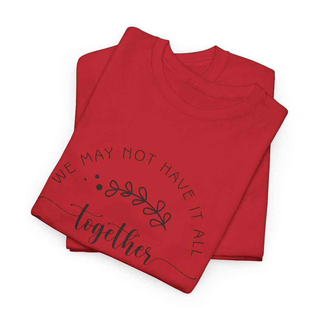 Together Floral Circle Tee  "Together" Inspirational Family Unity Shirt