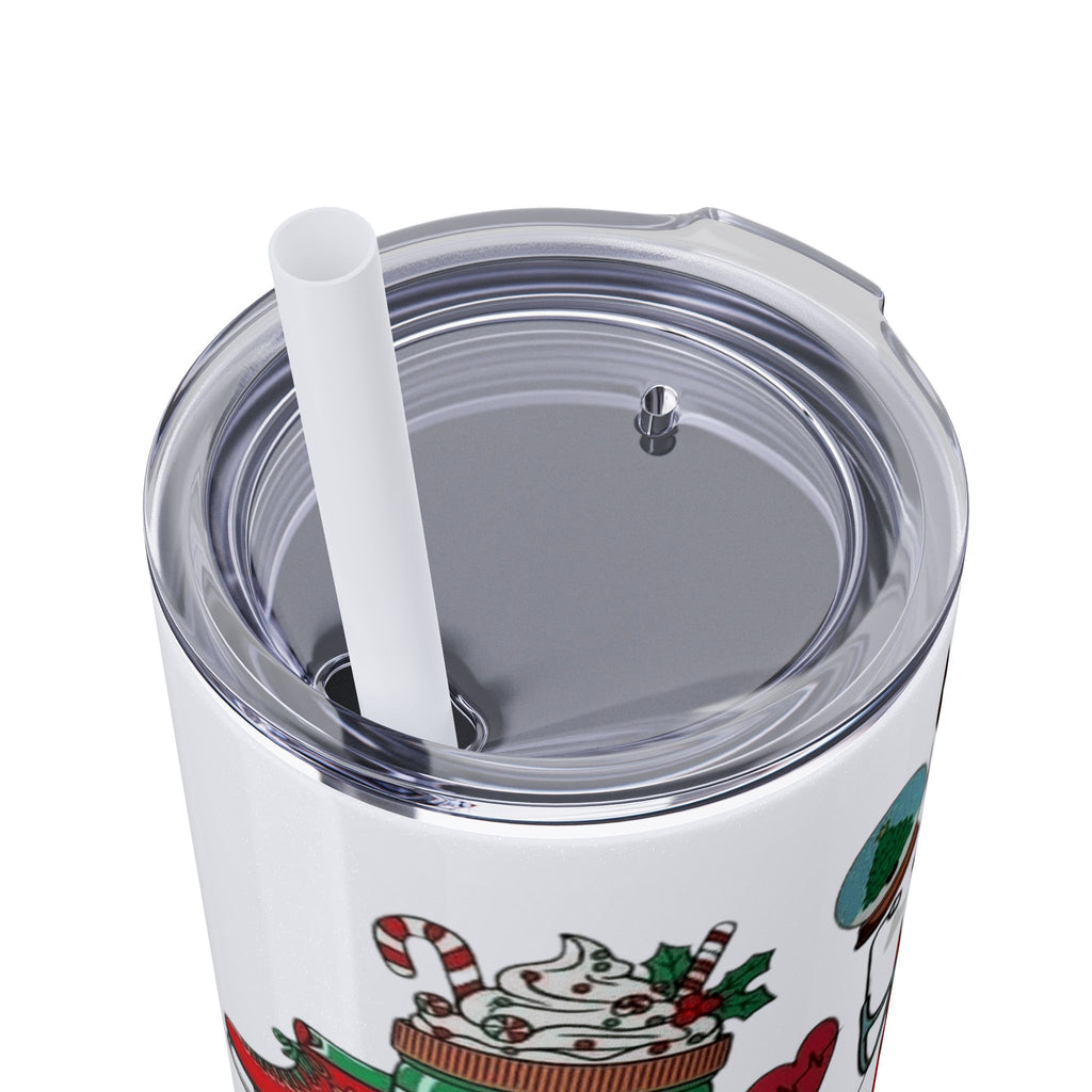 Emergency Department Nurse Christmas Skinny Tumbler - 20oz Holiday Medical Travel Cup with Straw Medical Christmas Mug