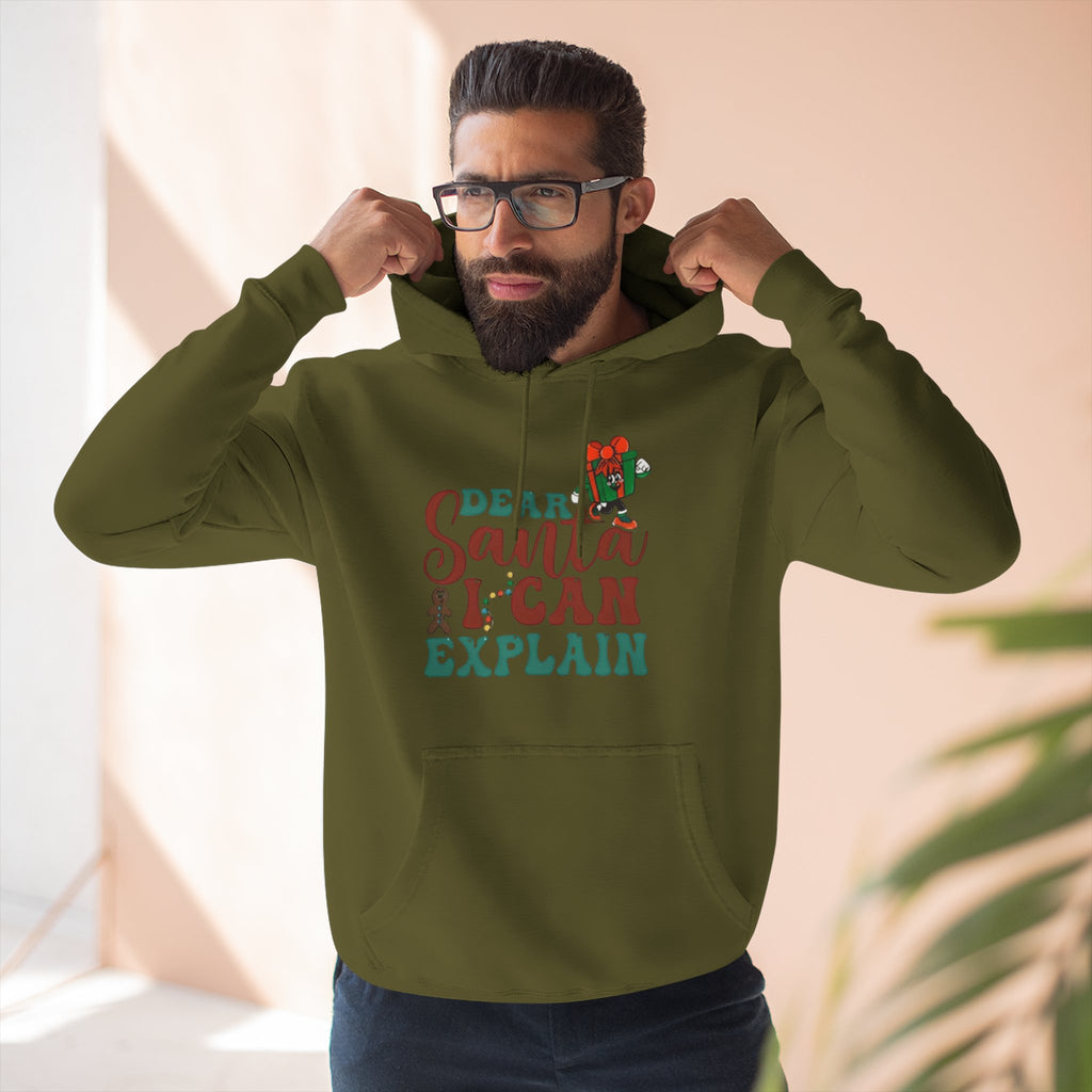 Christmas Hoodie “Dear Santa I Can Explain” Funny Holiday Pullover Christmas T-Shirts and Sweatshirts Collection