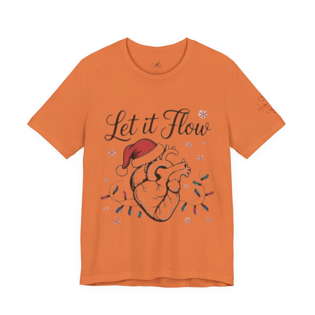 Let It Flow Heart Tee  Christmas Anatomical Heart Shirt