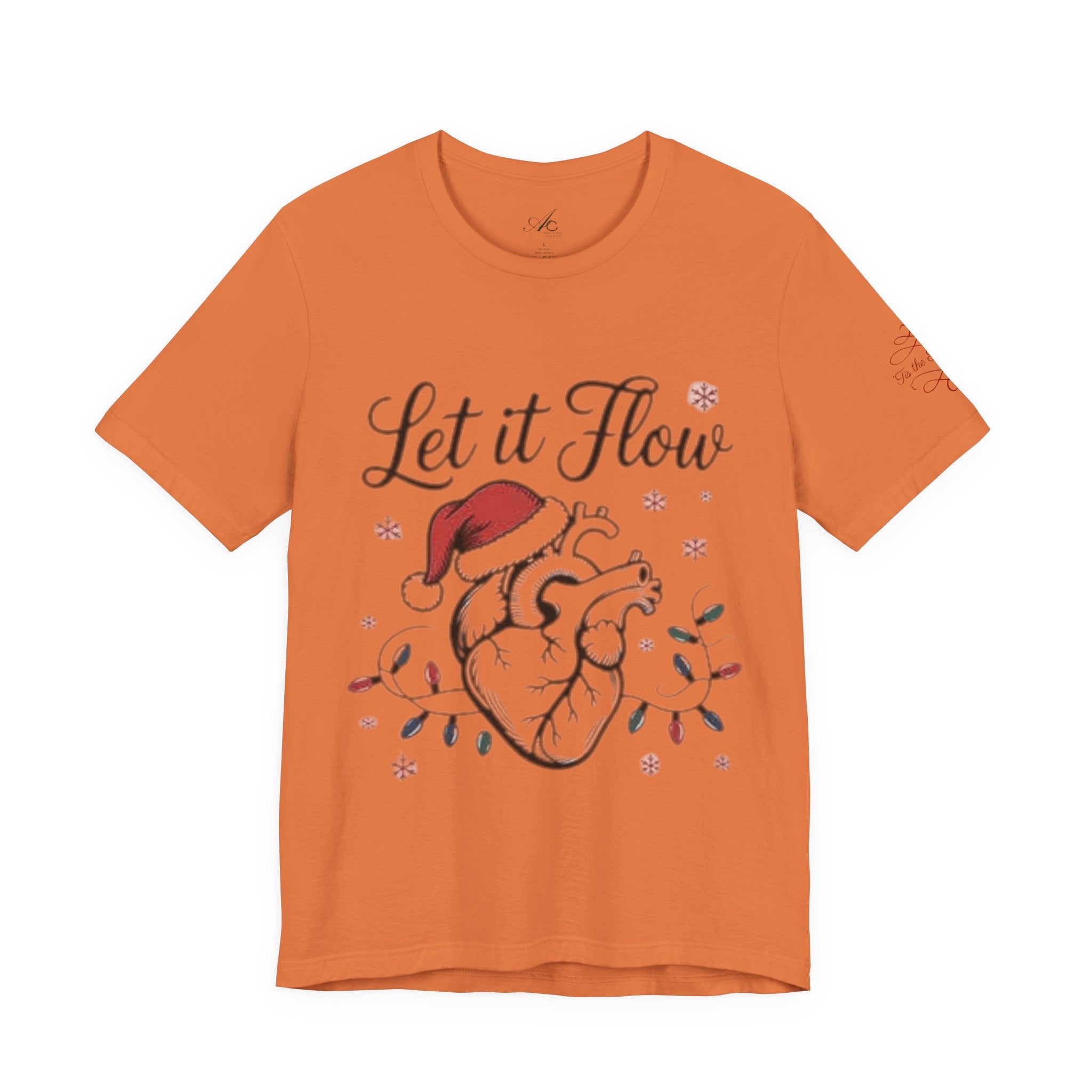 Let It Flow Heart Tee  Christmas Anatomical Heart Shirt