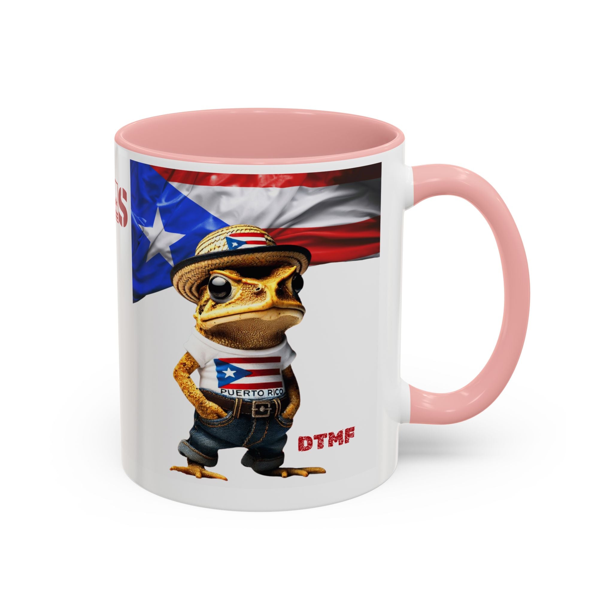 Puerto Rican Frog Character Coffee Mug - Fun Accent Mug for Coffee Lovers