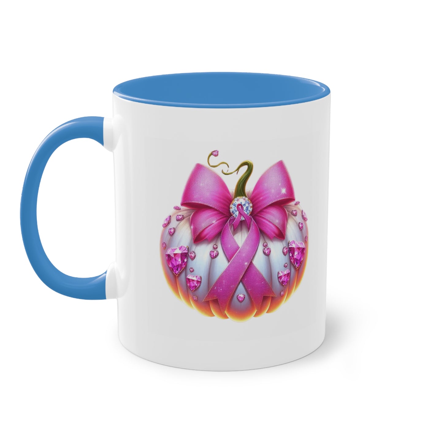 Vibrant Two-Tone Coffee Mug with Floral Design - Perfect Gift for Nature Lovers
