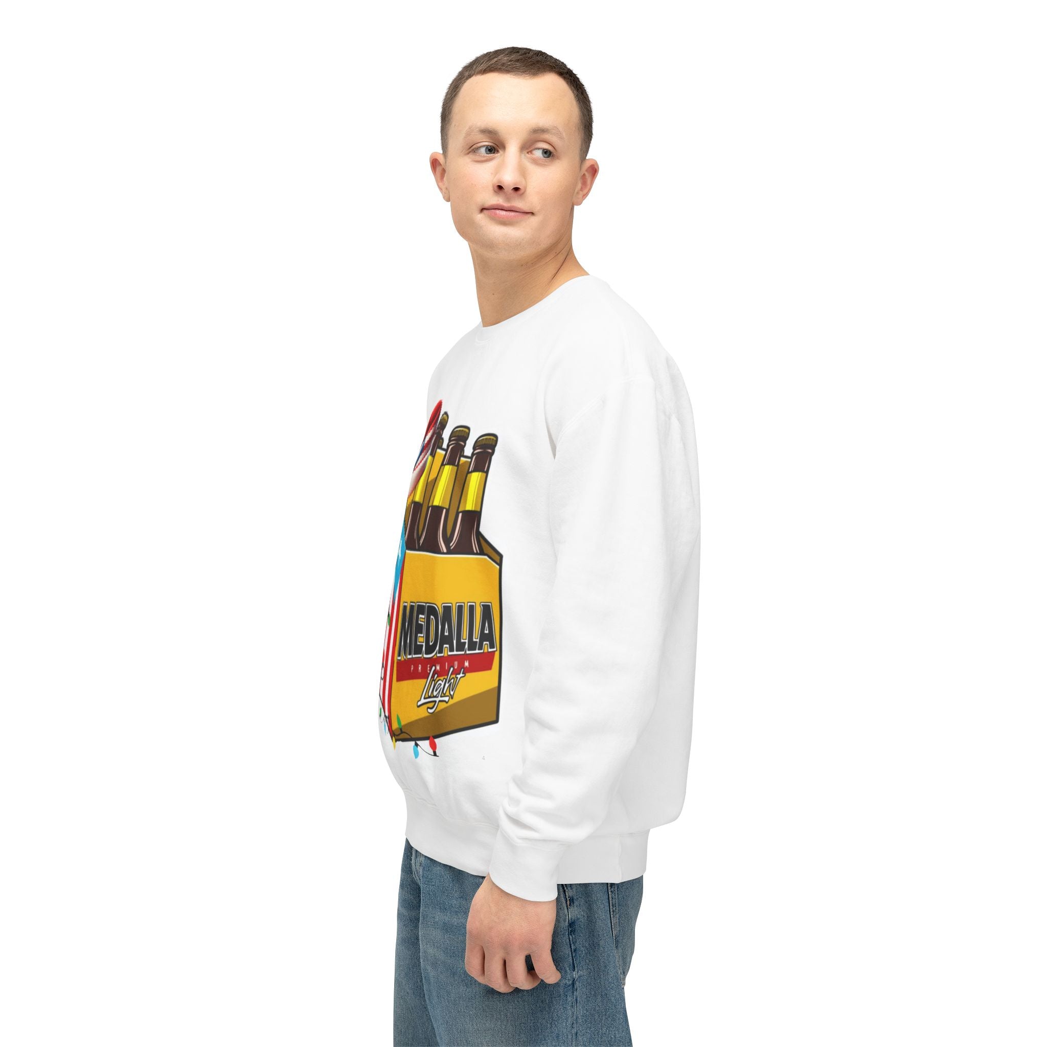 Medalla Light Puerto Rican Holiday Sweatshirt  Navidad Boricua Crewneck Puerto Rico Navidade