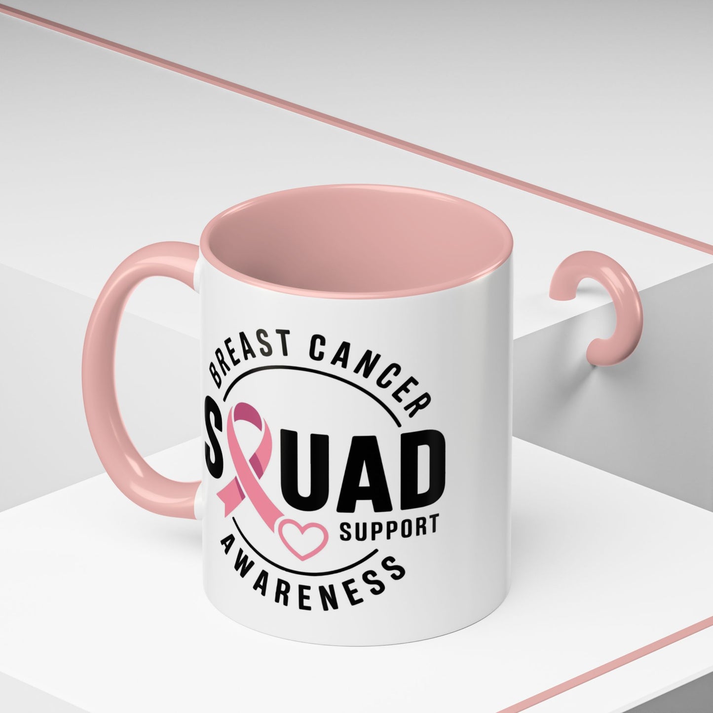 Breast Cancer Awareness Coffee Mug - Support Your Squad