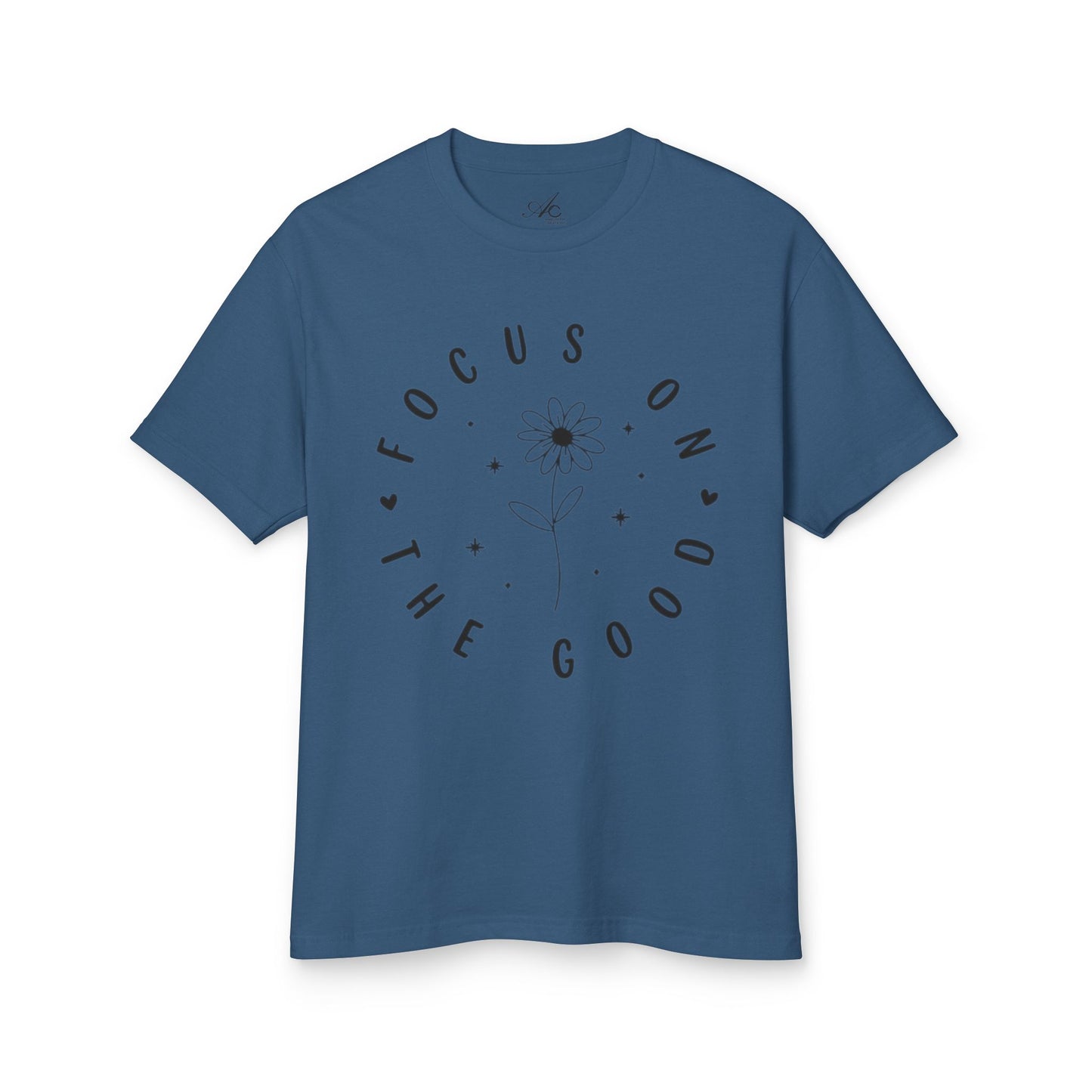 Focus on the Good Tee Positive Message Floral Graphic TShirt