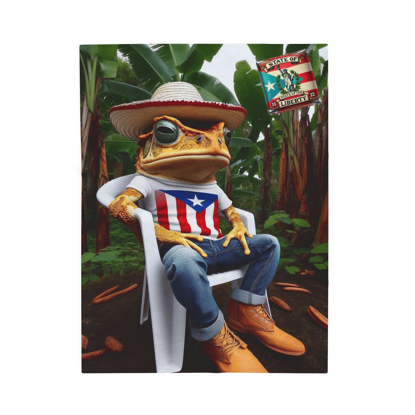 Abrazo Boricua en forma de manta  Warmth from the Island, Wherever You Are Cozy Throw for Home,