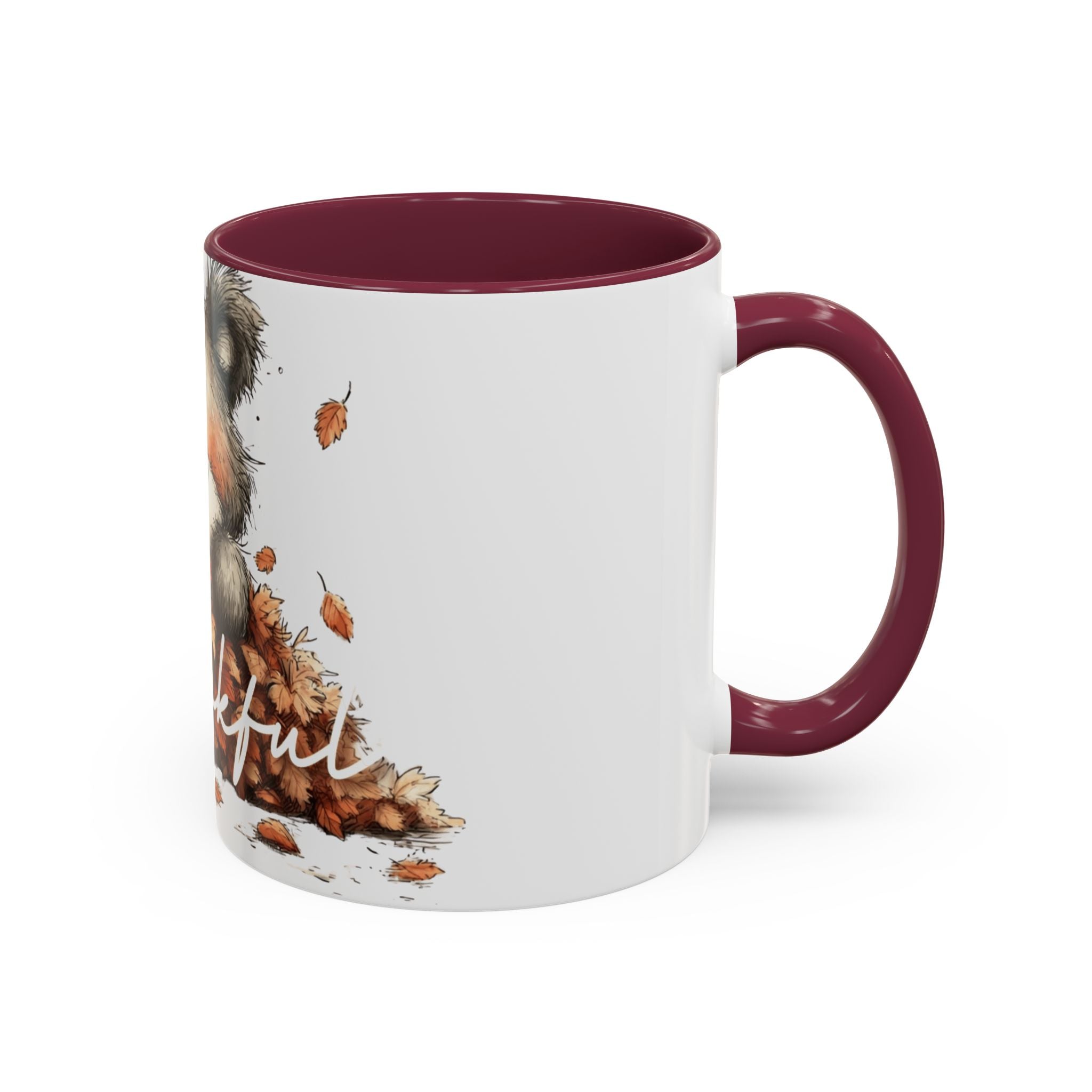 Thankful Bear Autumn Mug — Cute Fall Coffee Cup (11oz, 15oz)