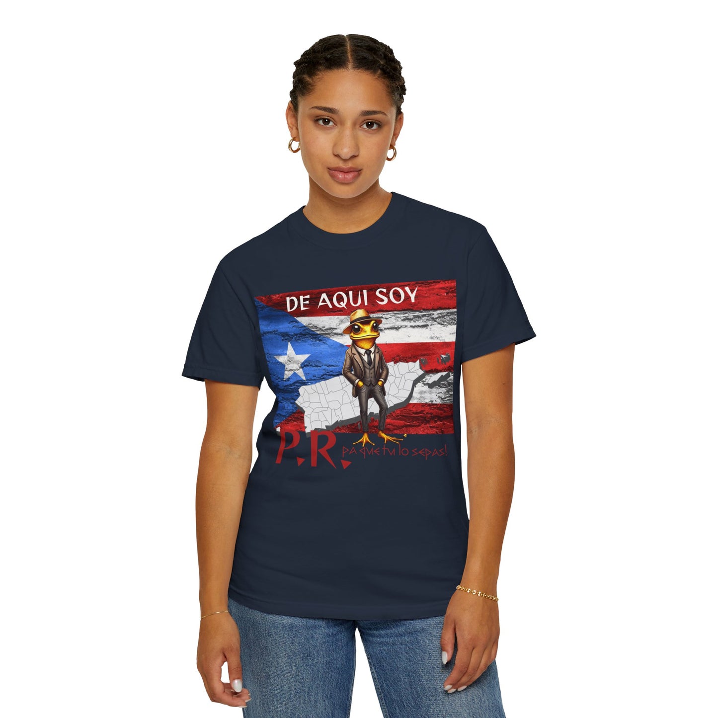 Puerto Rican Pride T-Shirt, Fun Casual Wear, Unisex Garment-Dyed Tee, Perfect for Celebrations, Cultural Identity Shirt