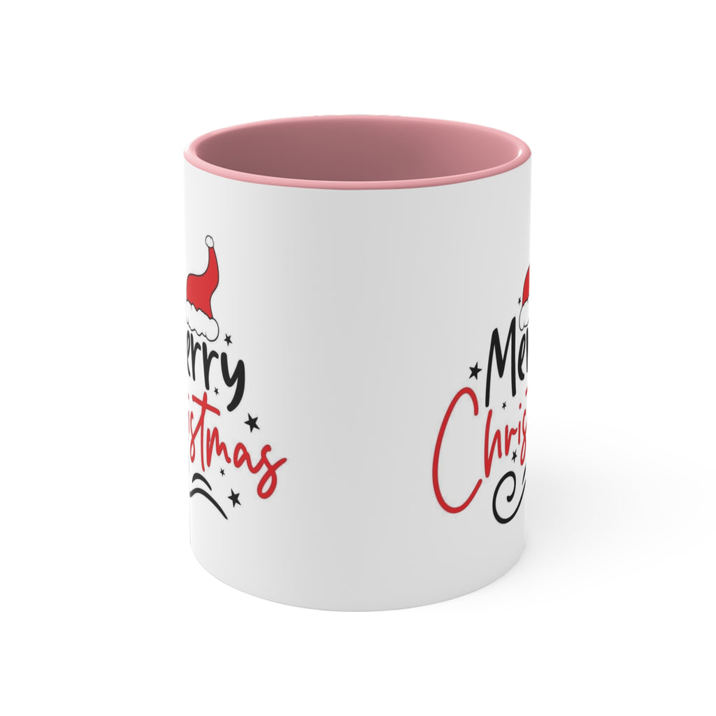 Merry Christmas Accent Mug - Festive Holiday Coffee Cup
