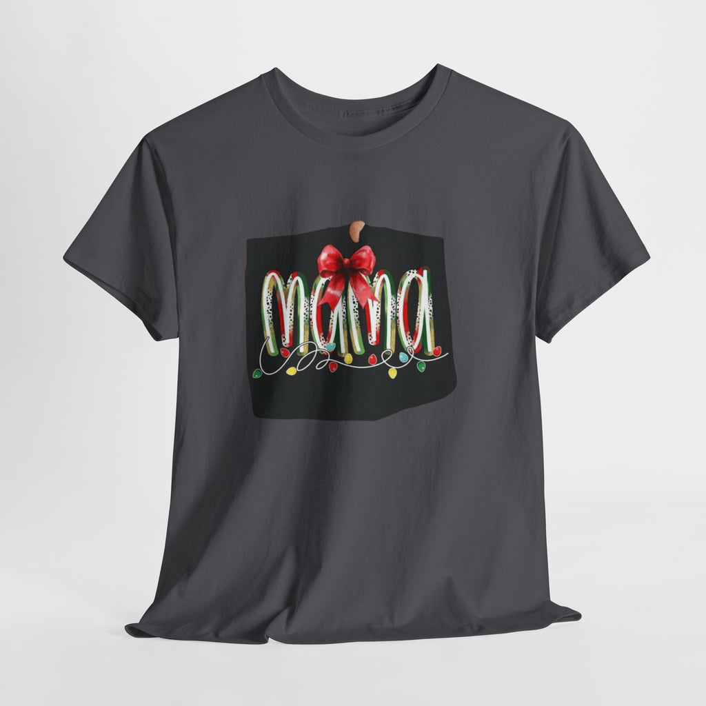 Festive Mama Tee, Cozy Holiday Shirt, Gift for Mom, Christmas T-Shirt, Unisex Cotton Tee