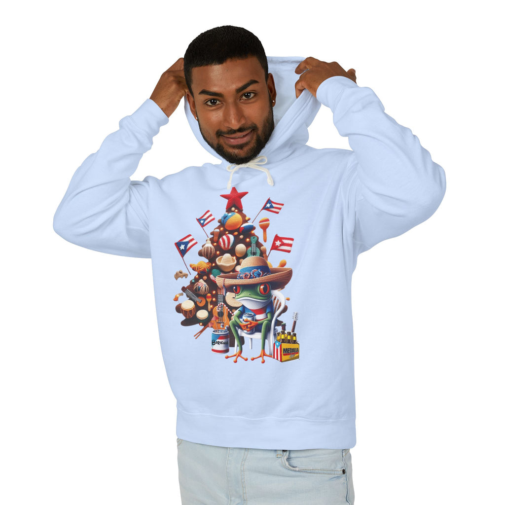 Puerto Rico Navidades Holiday Fiesta Hoodie — Puerto Rican Christmas Tree Graphic Sweatshirt