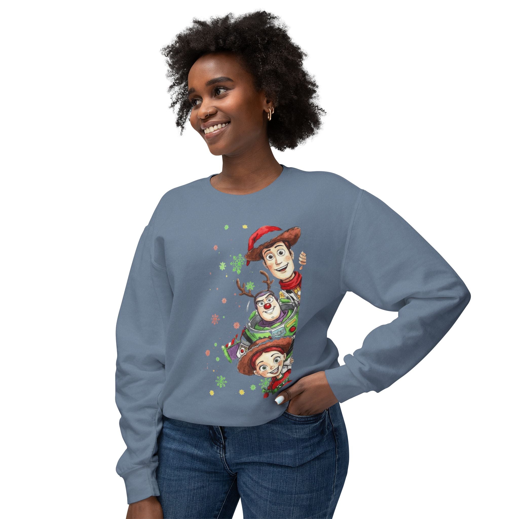 Christmas Toy Cowboy Crewneck Sweatshirt  Festive Woody & Friends Holiday Sweatshirt Cartoon Christmas T-shirts and Sweaters