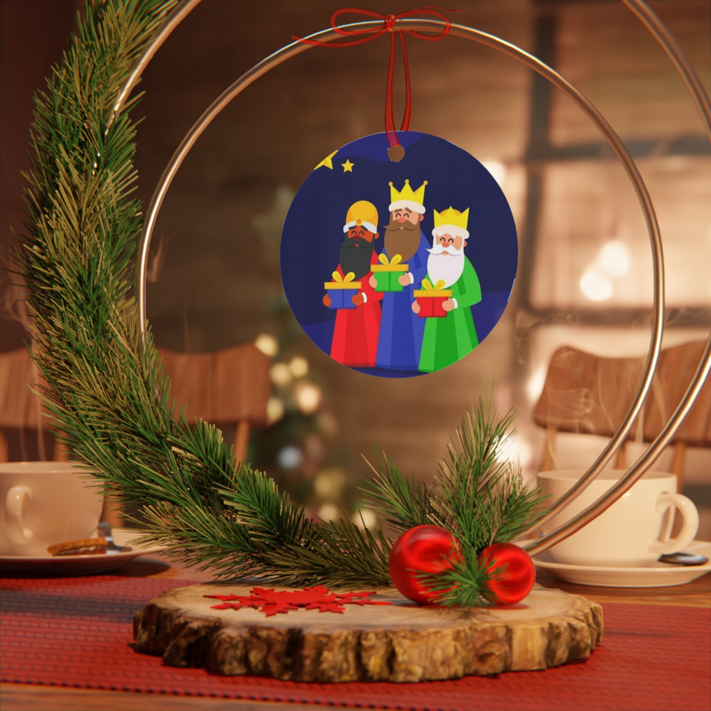 Christmas Metal Ornaments with Three Kings Design