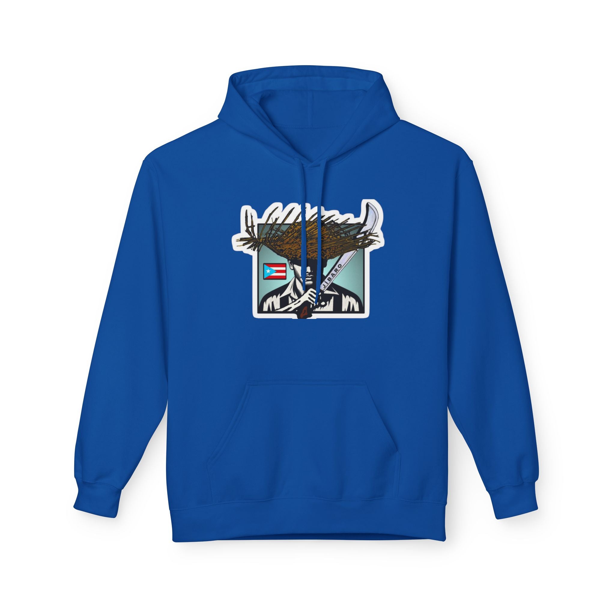 Gíbaro Hoodie  Puerto Rican Pride Pullover with Flag Machete Design