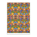 Nautical Puerto Rican Pattern Gift Wrapping Paper Sheet flag, traditional symbols, tropical vibes, and island heritage,