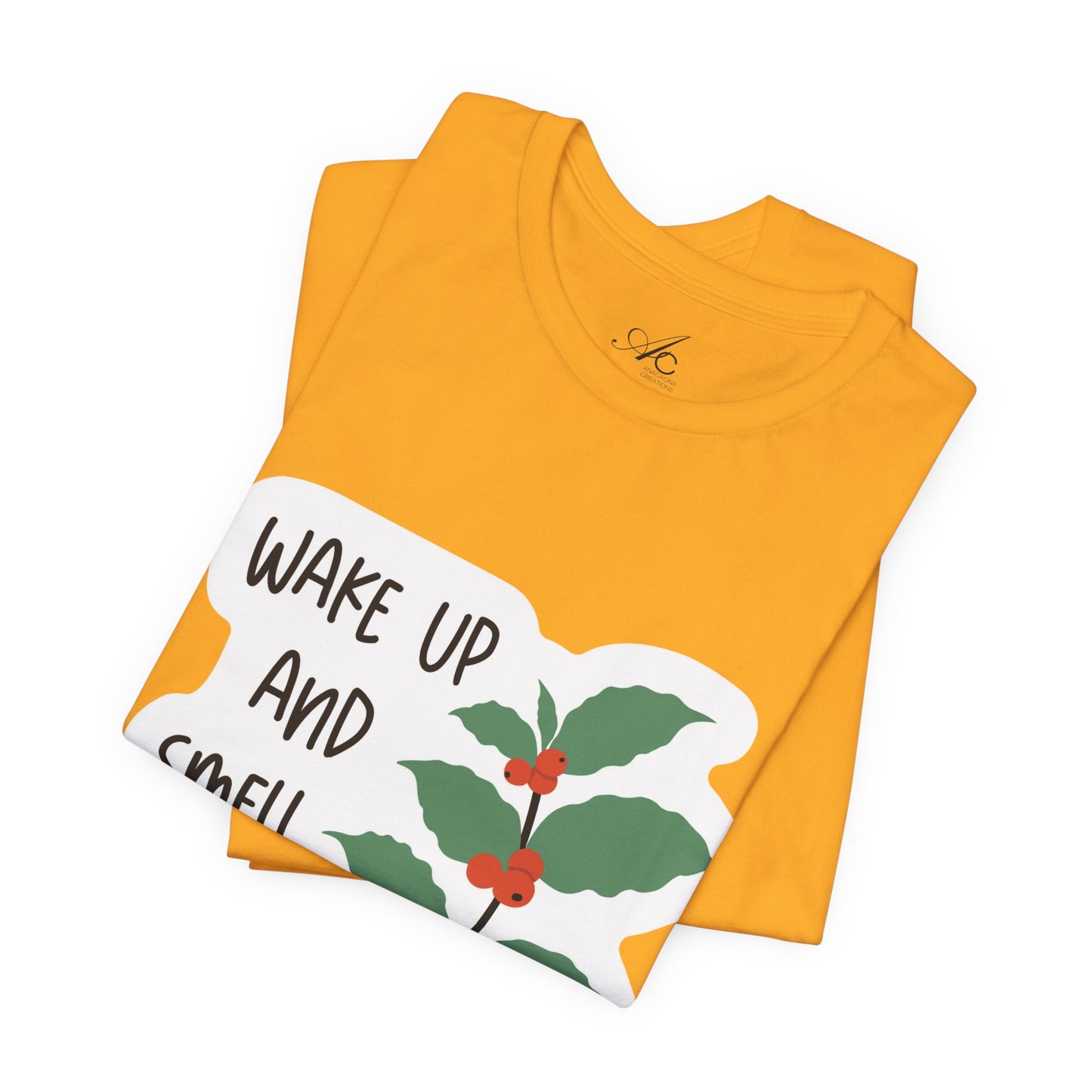 Wake Up and Smell the Coffee Tee  Coffee Plant Graphic T-Shirt