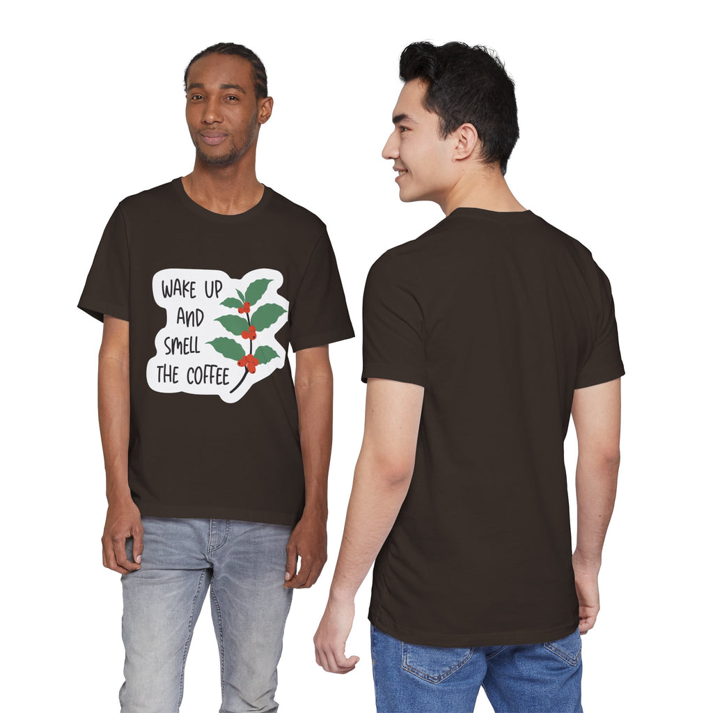 Wake Up and Smell the Coffee Tee  Coffee Plant Graphic T-Shirt