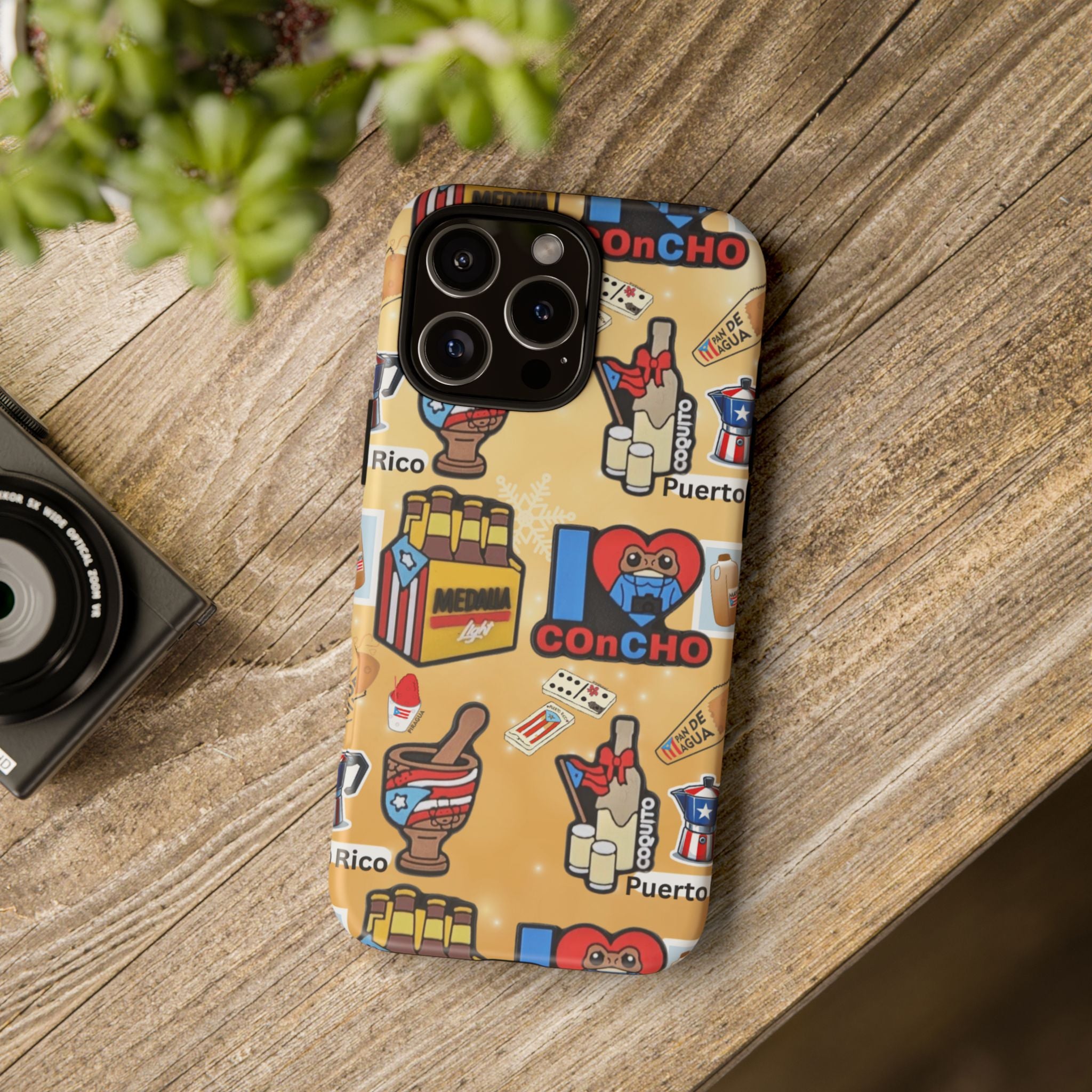 Puerto Rico Sticker Collage Tough Case  ‘I  Concho’ Pattern Phone Case