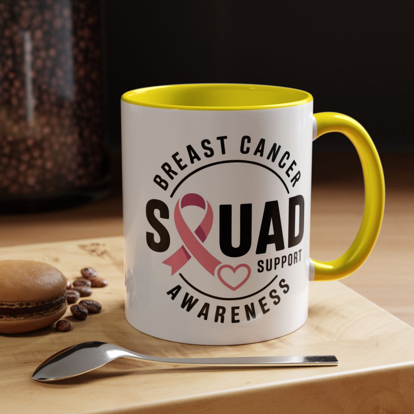 Breast Cancer Awareness Coffee Mug - Support Your Squad