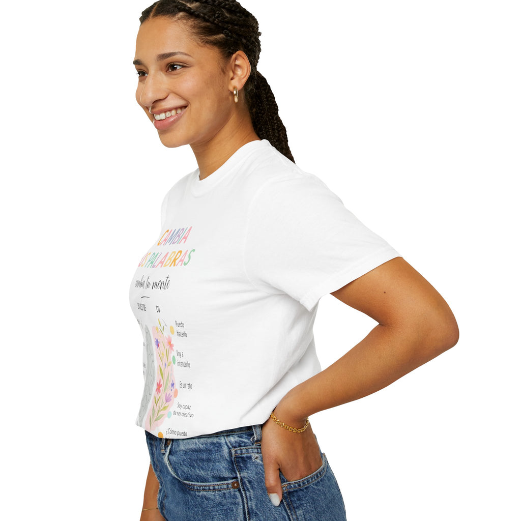 Cambia Tus Palabras Floral Positivity T-Shirt