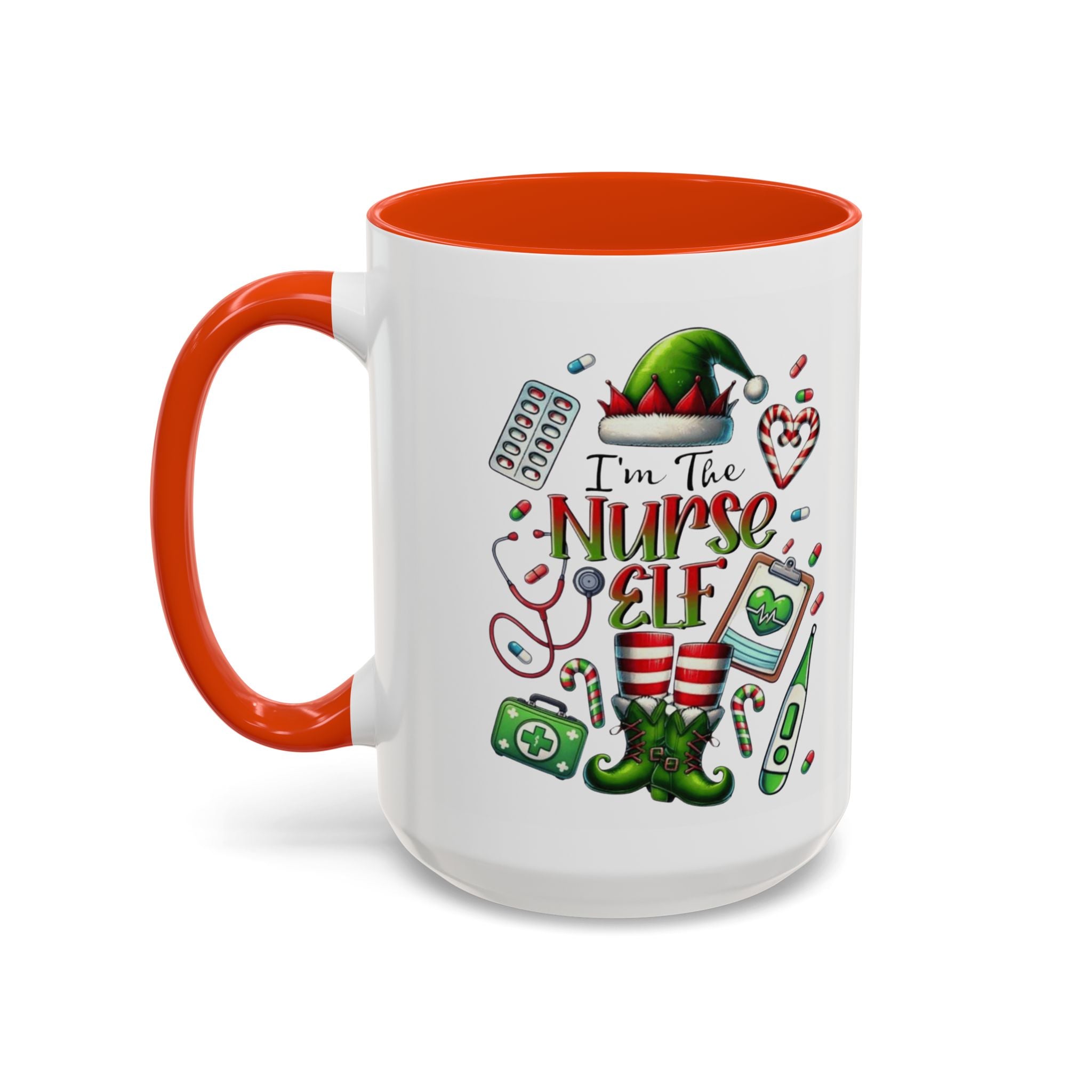 Nurse Elf Coffee Mug — Christmas Medical Holiday Gift (11oz & 15oz) Medical Christmas Mug