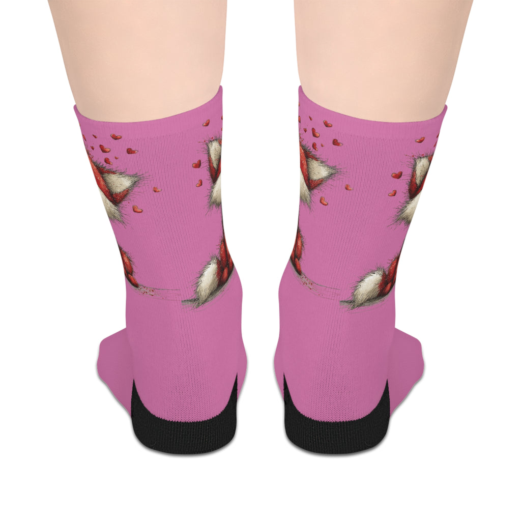 A small gift with lots of heart Valentine Candy Heart Mid-Length Socks
