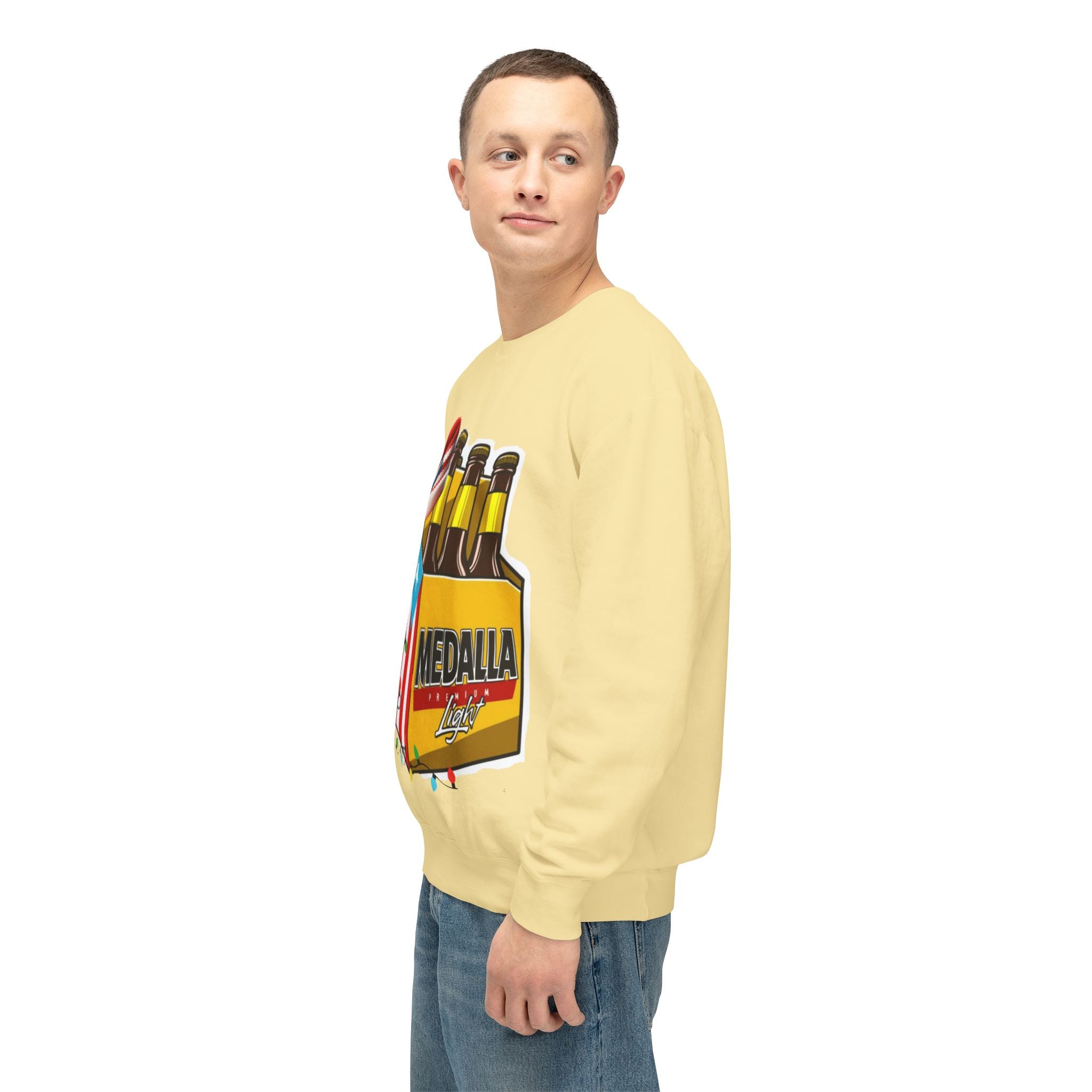 Medalla Light Puerto Rican Holiday Sweatshirt  Navidad Boricua Crewneck Puerto Rico Navidade