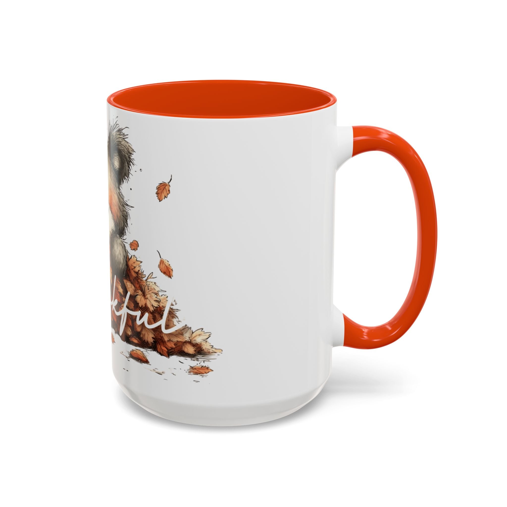 Thankful Bear Autumn Mug — Cute Fall Coffee Cup (11oz, 15oz)