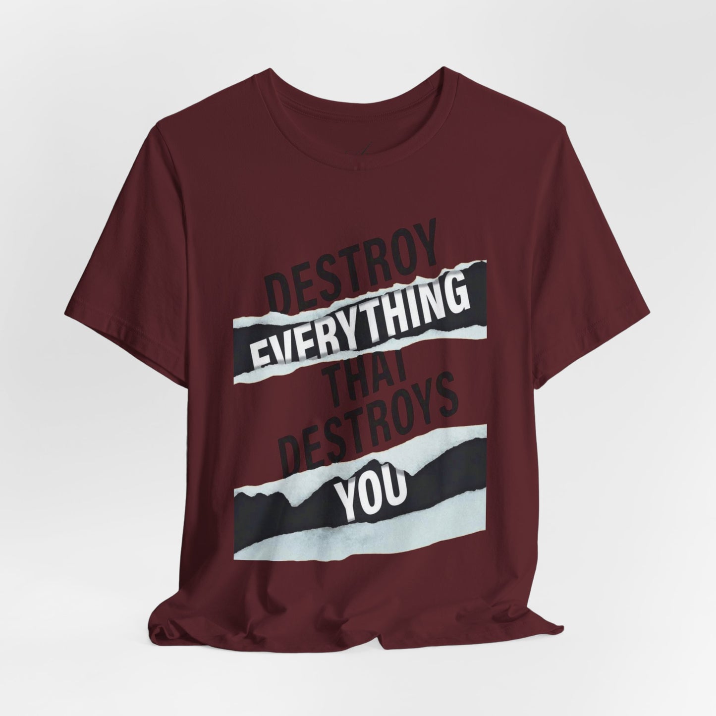 Destroy Everything That Destroys You T-Shirt  Bold Typographic Graphic Tee