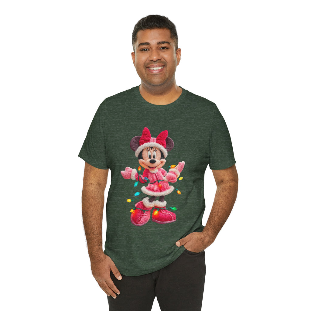 Minnie Mouse Holiday Lights T-Shirt Festive Holiday Designs