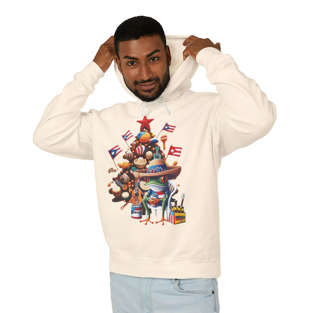 Puerto Rico Navidades Holiday Fiesta Hoodie — Puerto Rican Christmas Tree Graphic Sweatshirt