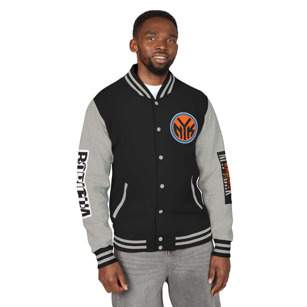 Basketball-Inspired Letterman Jacket — Men's Retro Varsity Sports Jacket Jose AlvarTribute Varsity Jacket