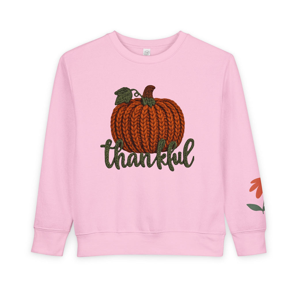Toddler Sweatshirt  "Thankful" Pumpkin Fall Pullover