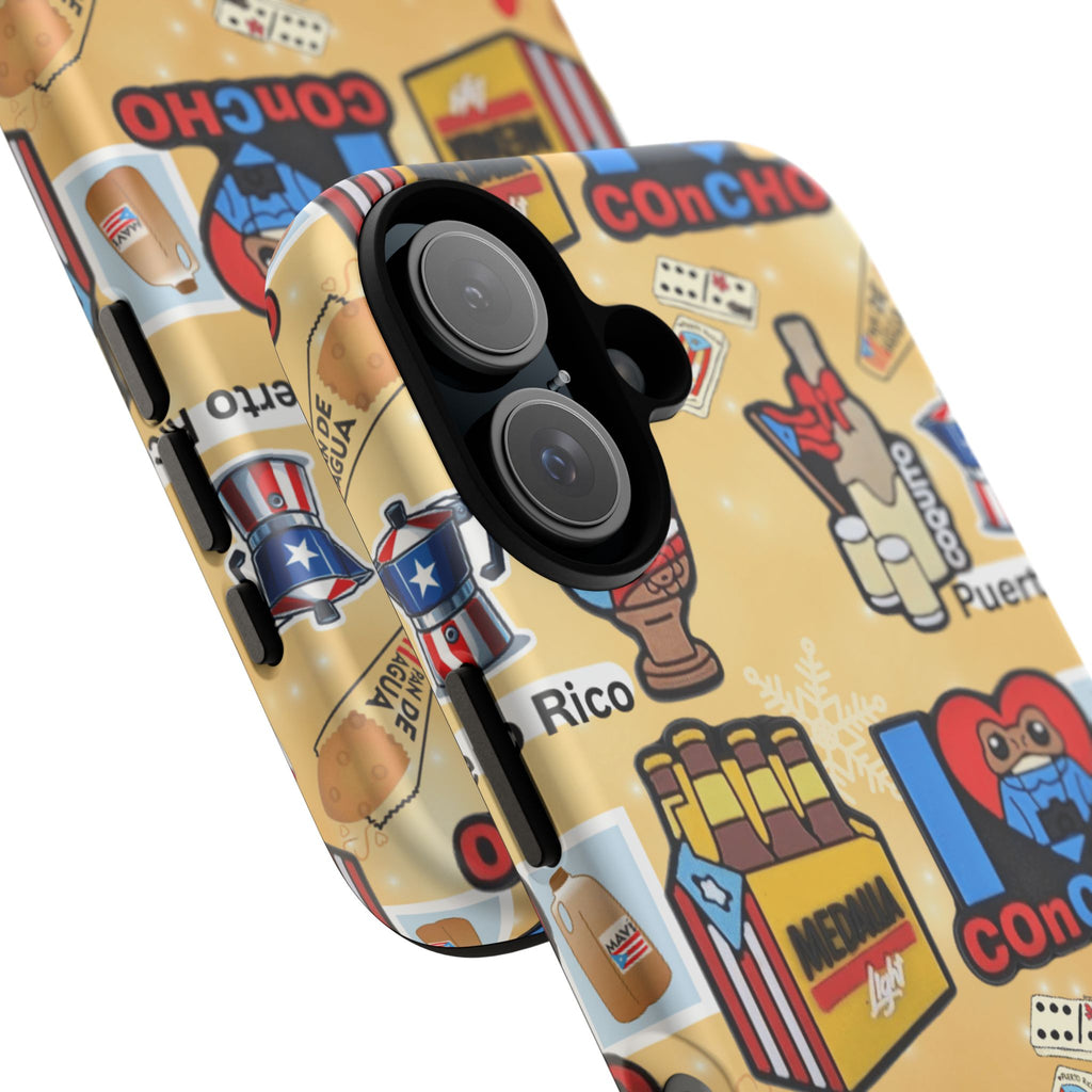 Puerto Rico Sticker Collage Tough Case  ‘I  Concho’ Pattern Phone Case