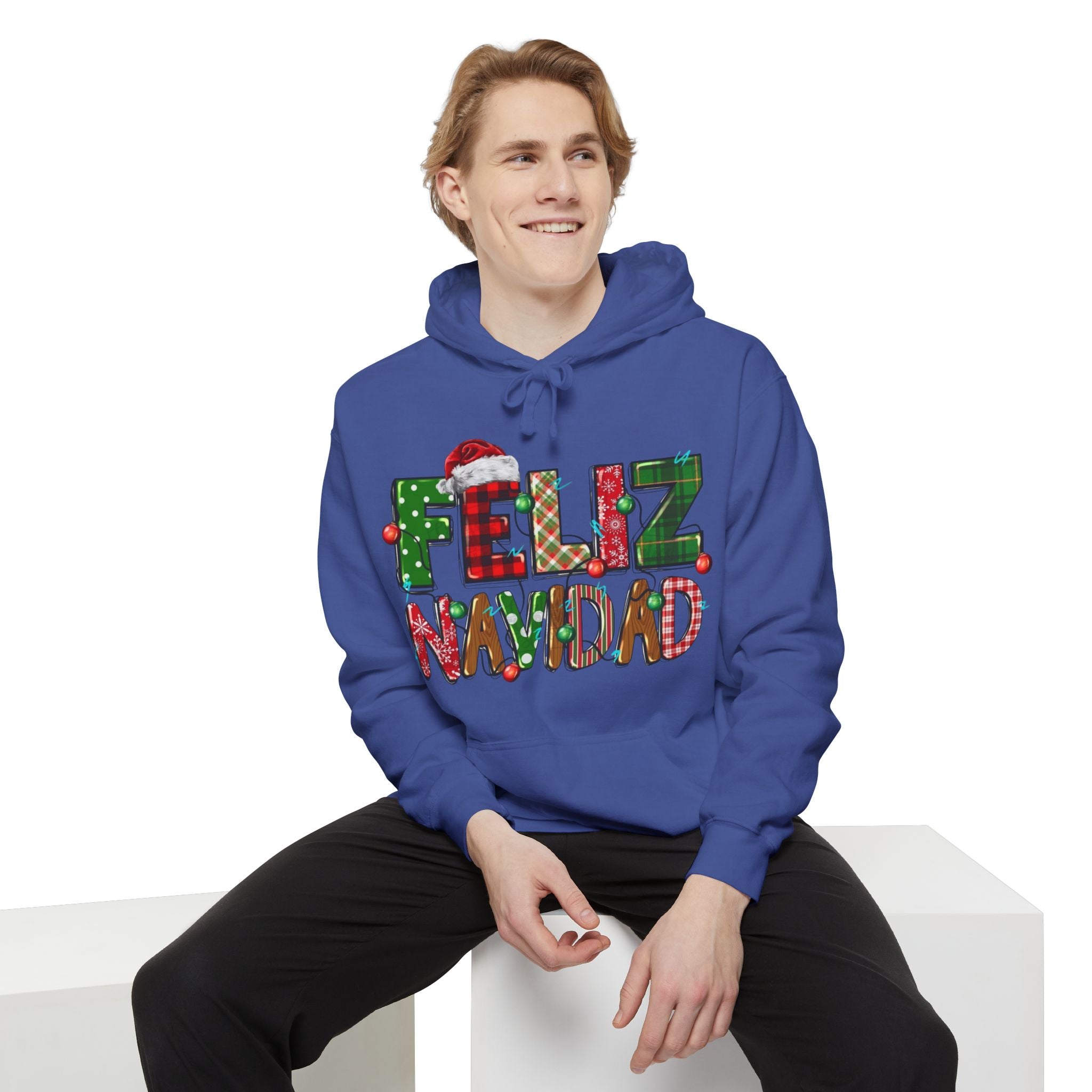 Feliz Navidad Holiday Hoodie  Festive Christmas Hoodie