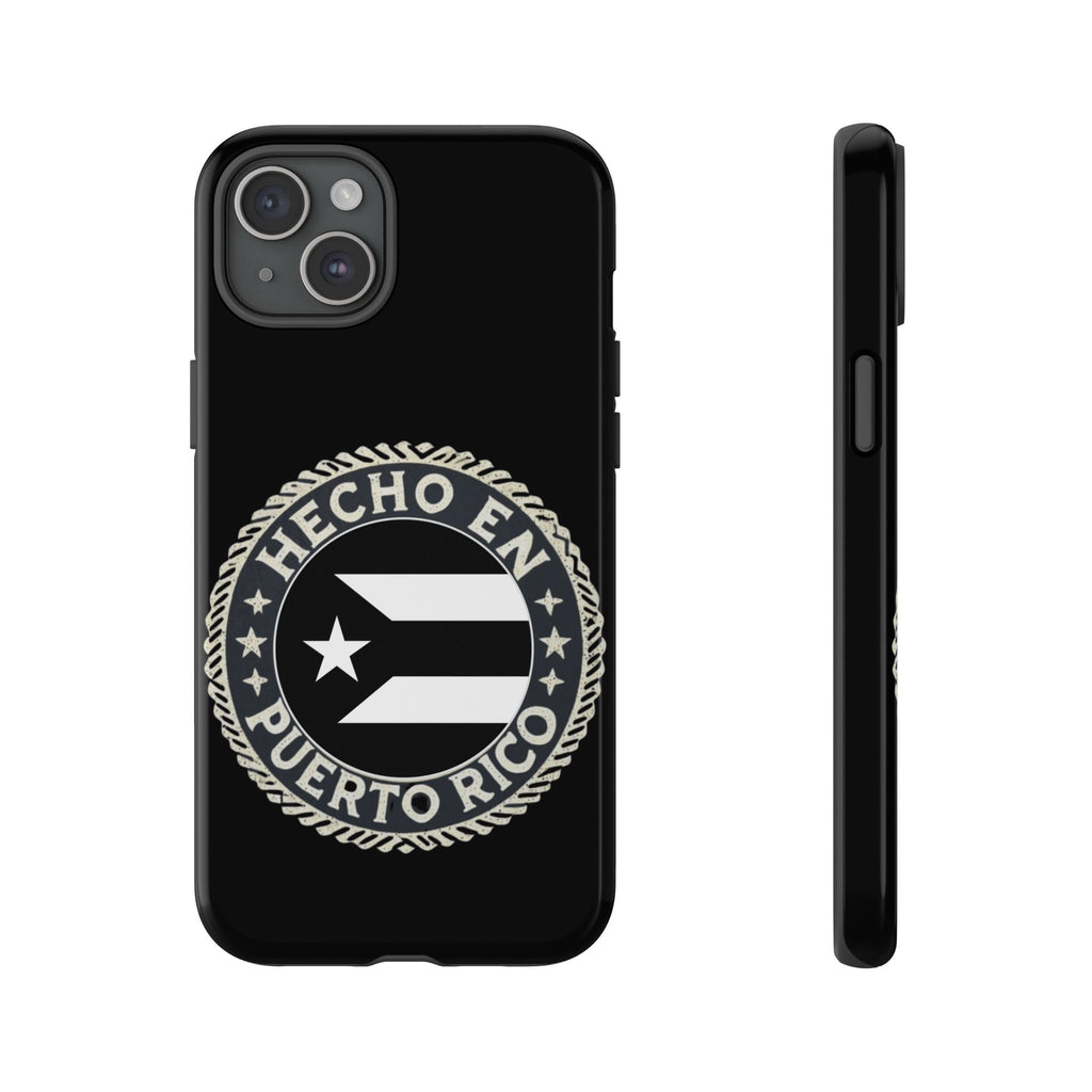 Hecho en Puerto Rico Phone Case  Puerto Rican Flag Emblem Tough Protective Cover