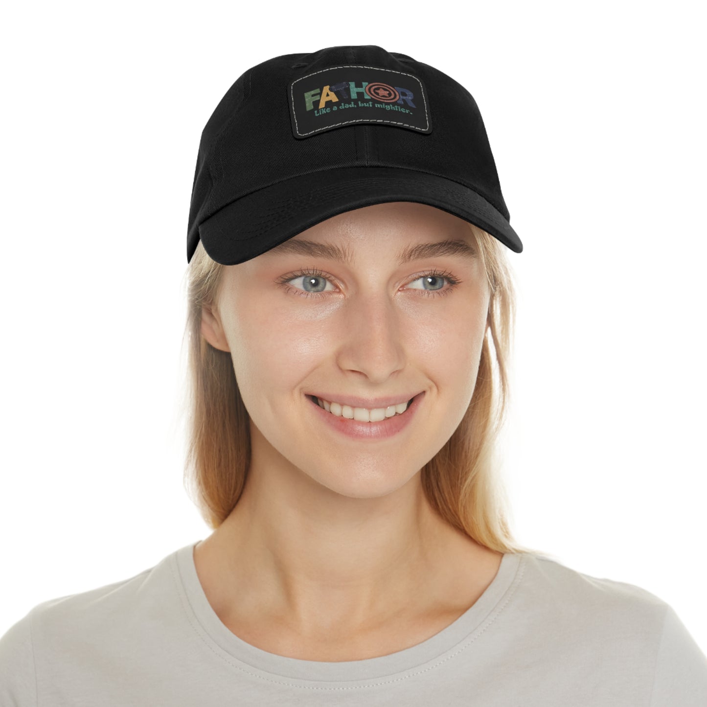 Stylish Dad Hat with Leather Patch - Perfect Gift for Fathers, Dads, Father's Day, Casual Wear, Outdoor Activities