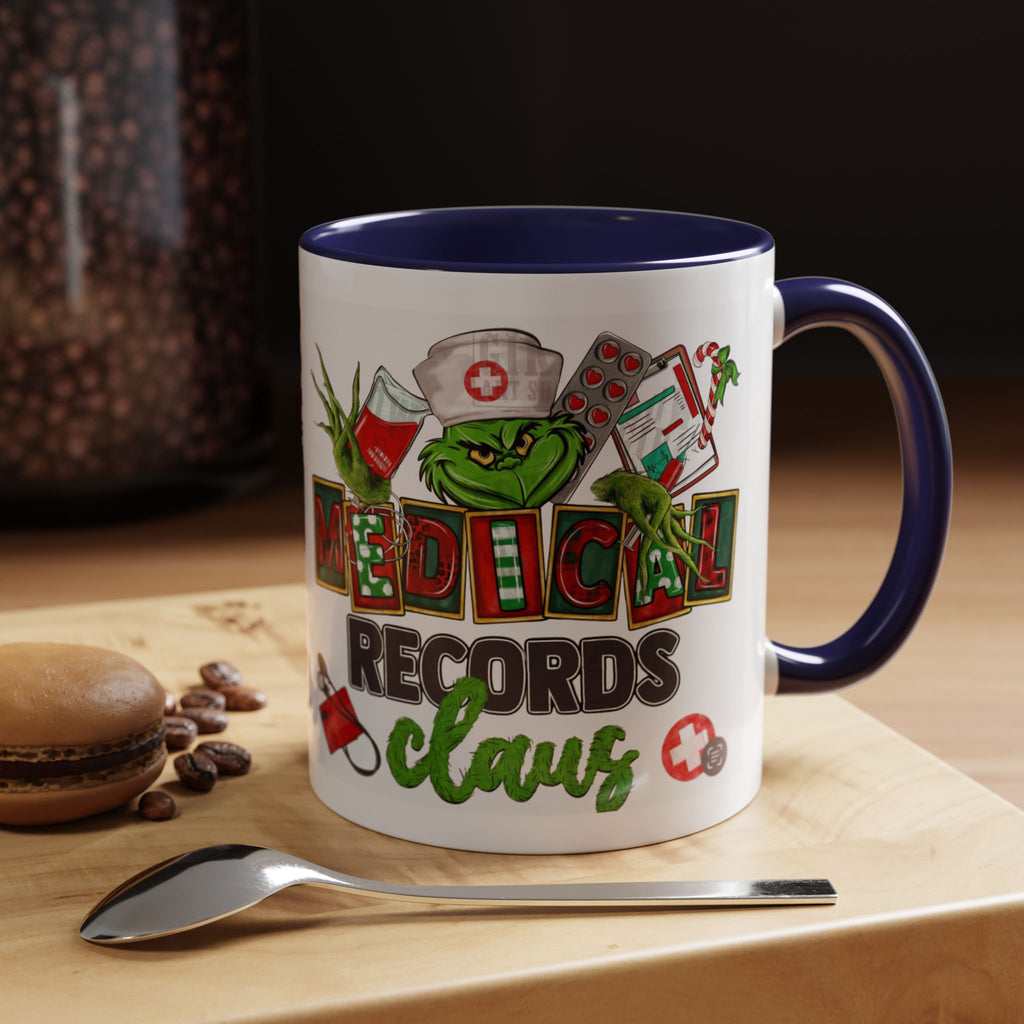 Medical Records Claus Coffee Mug — Funny Holiday Nurse & Medical Staff Gift (11/15oz) Medical Christmas Mug,