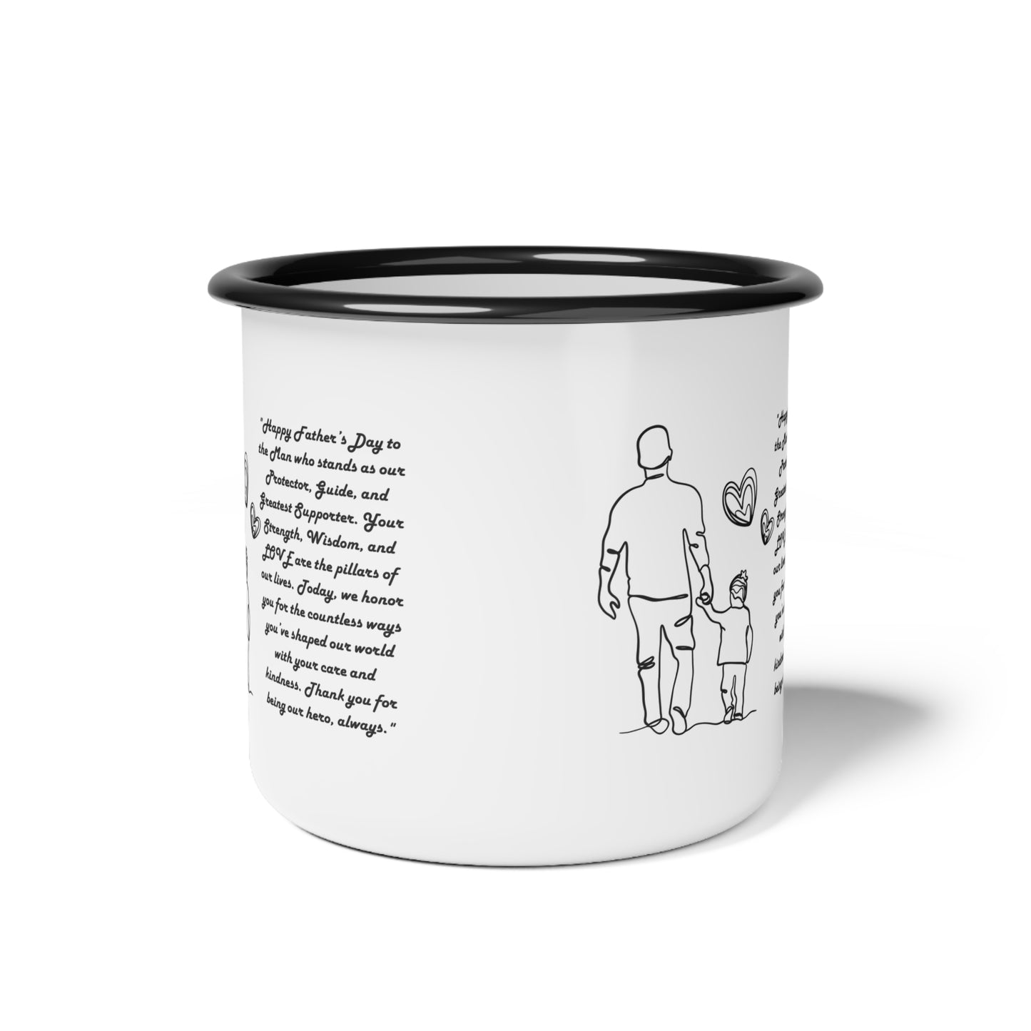 Sentimental Father's Gift Coffee Mug for Dad Personalized Dad Mug Enamel Camp Cup