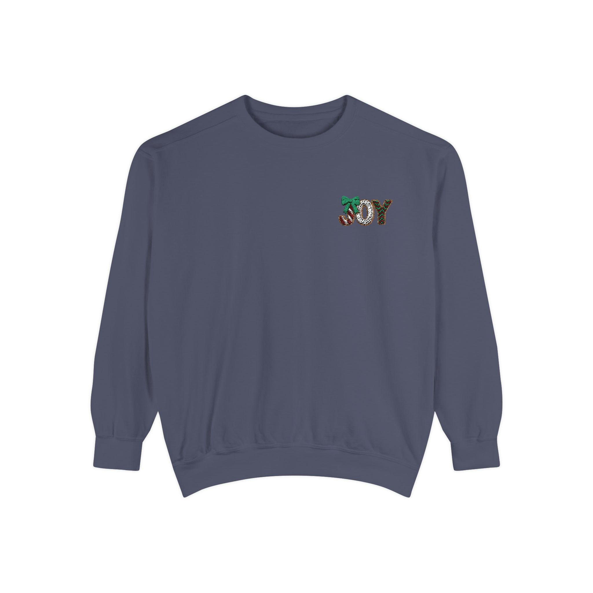 JOY Floral Crewneck Sweatshirt — Holiday Botanical Graphic Christmas T-Shirt & Sweater