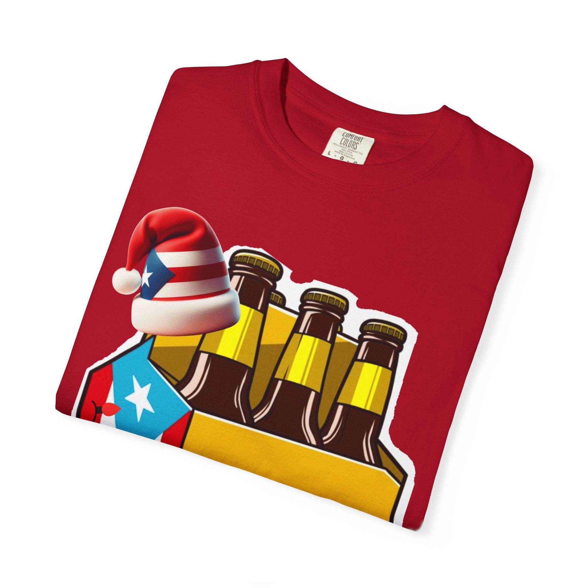 Medalla Light Beer T-Shirt  Navidad Boricua Holiday Tee Puerto Rico’s Navidades