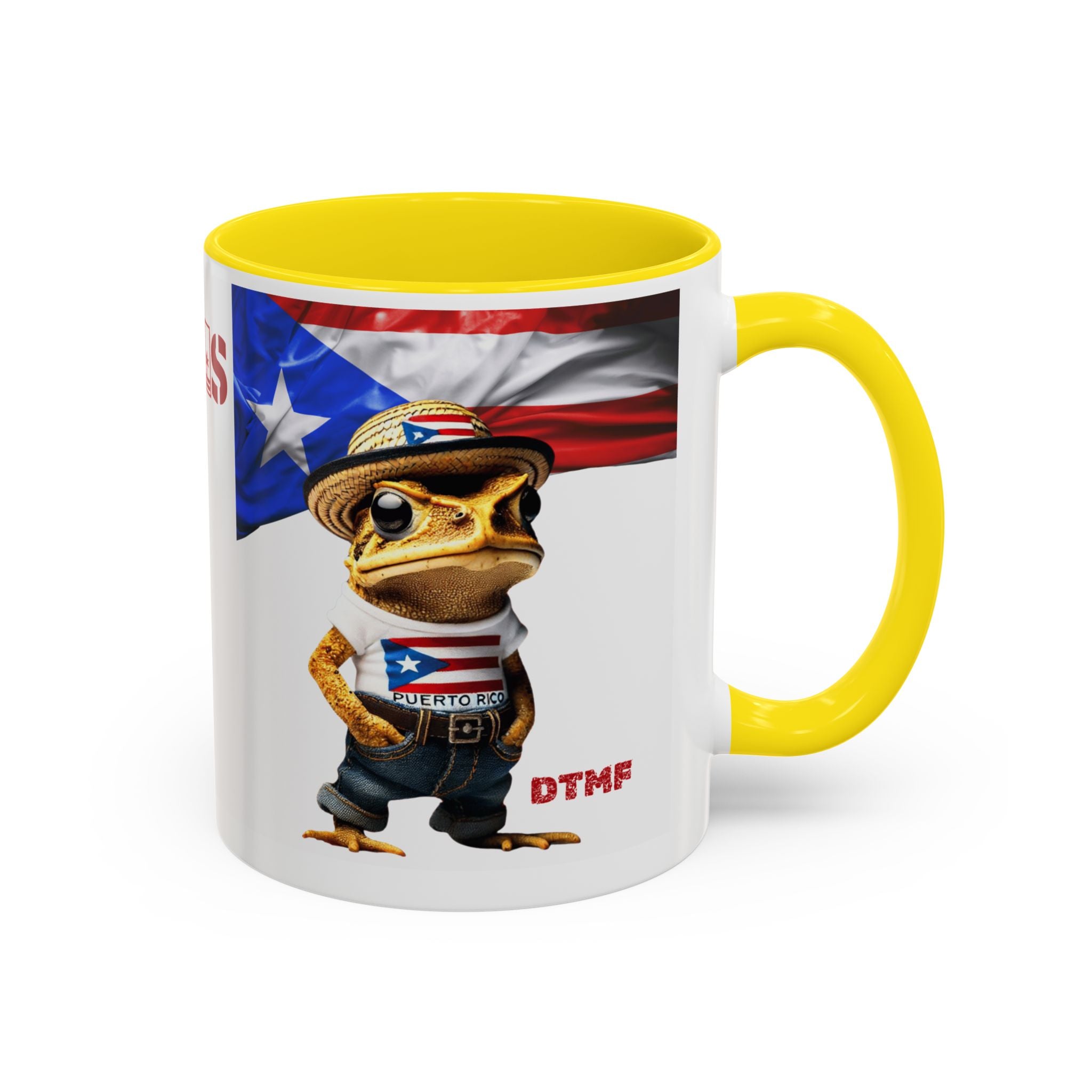 Puerto Rican Frog Character Coffee Mug - Fun Accent Mug for Coffee Lovers