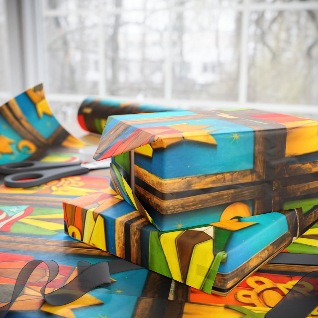 Navidad en Puerto Rico Wrapping Paper – Festive Boricua Holiday Gift Wrap 🇵🇷🎄